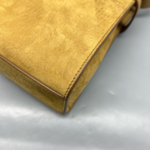 Yves Saint Laurent Medium Manhattan Shoulder Bag Suede Yellow