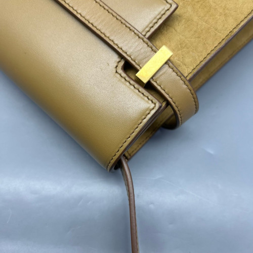Yves Saint Laurent Medium Manhattan Shoulder Bag Suede Yellow