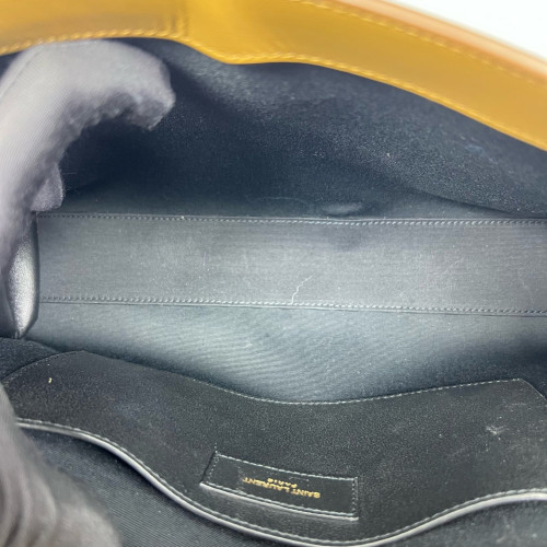 Yves Saint Laurent Medium Manhattan Shoulder Bag Suede Yellow