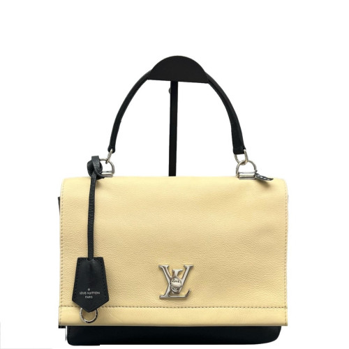 Louis Vuitton Lockme Hobo Calfskin White Black