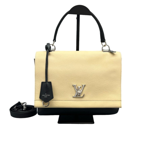 Louis Vuitton Lockme Hobo Calfskin White Black