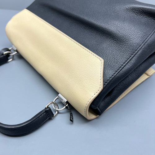 Louis Vuitton Lockme Hobo Calfskin White Black