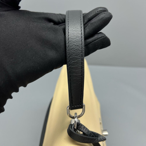 Louis Vuitton Lockme Hobo Calfskin White Black