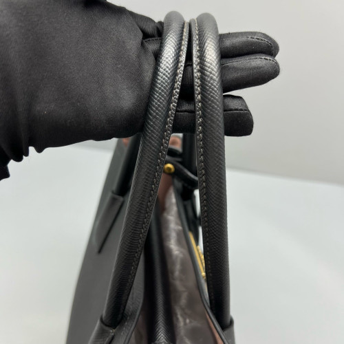 Prada Medium Double Bag Saffiano Calfskin Black