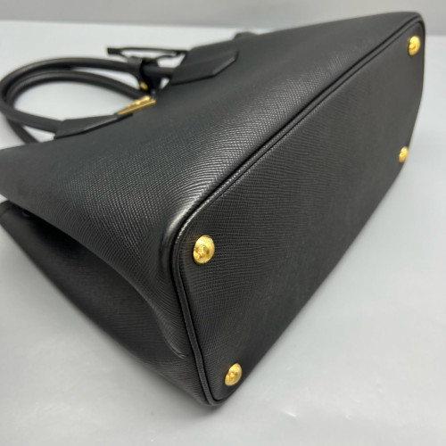 Prada Medium Double Bag Saffiano Calfskin Black