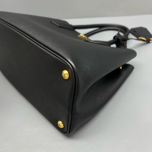 Prada Medium Double Bag Saffiano Calfskin Black