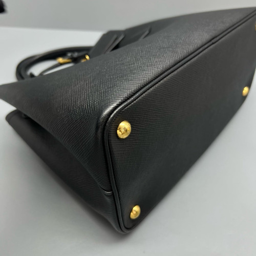 Prada Medium Double Bag Saffiano Calfskin Black
