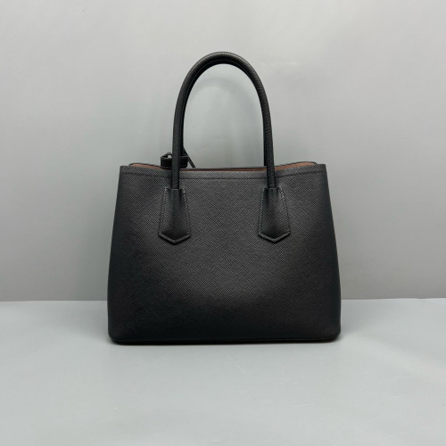 Prada Medium Double Bag Saffiano Calfskin Black