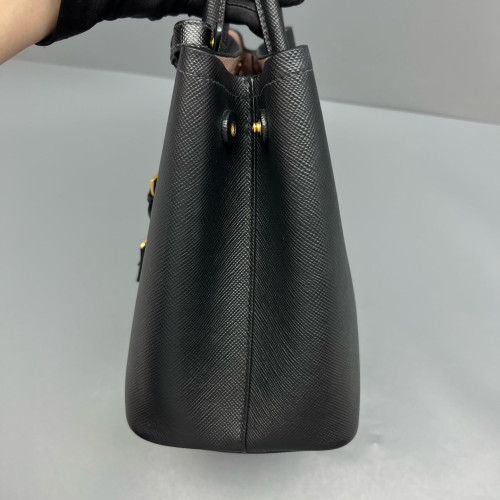 Prada Medium Double Bag Saffiano Calfskin Black
