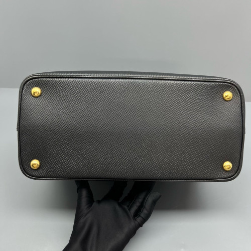 Prada Medium Double Bag Saffiano Calfskin Black