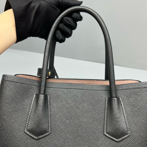 Prada Medium Double Bag Saffiano Calfskin Black
