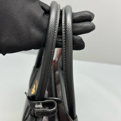 Prada Medium Double Bag Saffiano Calfskin Black