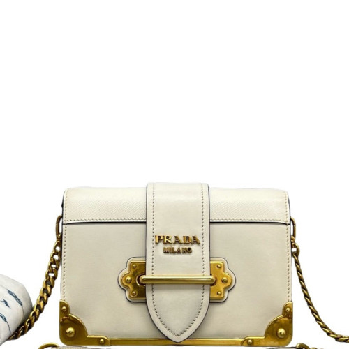 Prada Mini Cahier Calfskin White