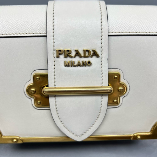 Prada Mini Cahier Calfskin White