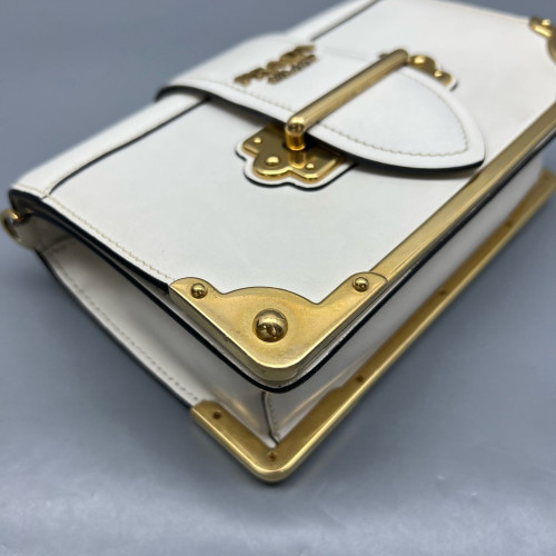 Prada Mini Cahier Calfskin White