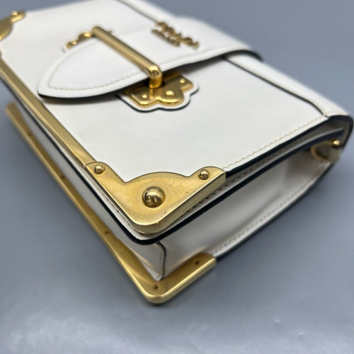 Prada Mini Cahier Calfskin White