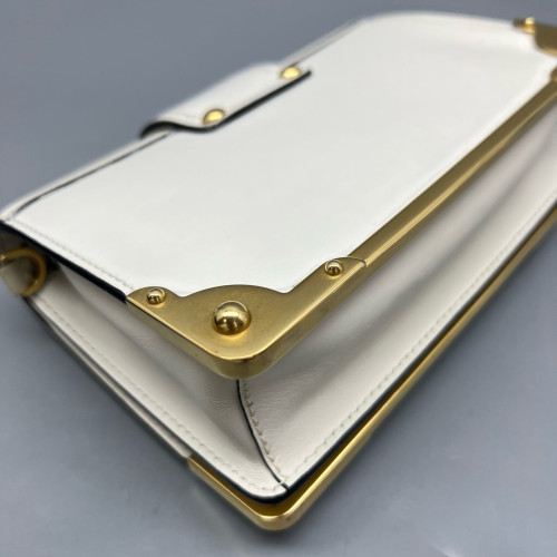 Prada Mini Cahier Calfskin White