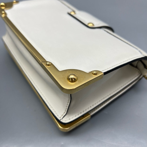 Prada Mini Cahier Calfskin White