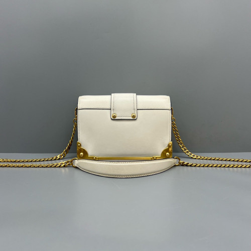 Prada Mini Cahier Calfskin White