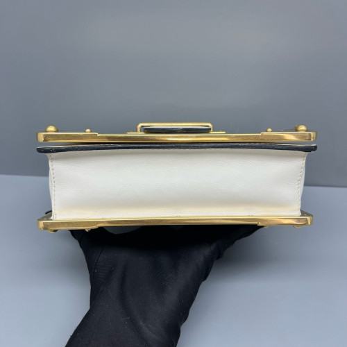 Prada Mini Cahier Calfskin White