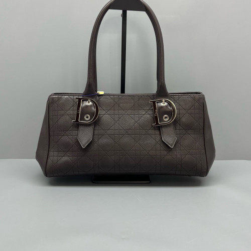 Dior East West Lady Dior Bag Calfskin Dark Brown