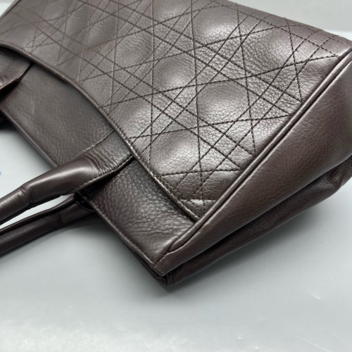 Dior East West Lady Dior Bag Calfskin Dark Brown