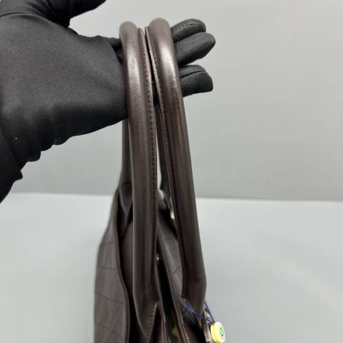 Dior East West Lady Dior Bag Calfskin Dark Brown