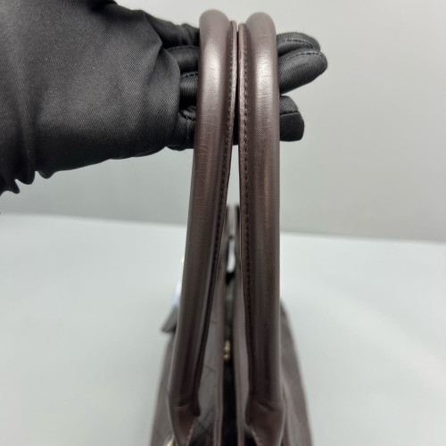 Dior East West Lady Dior Bag Calfskin Dark Brown