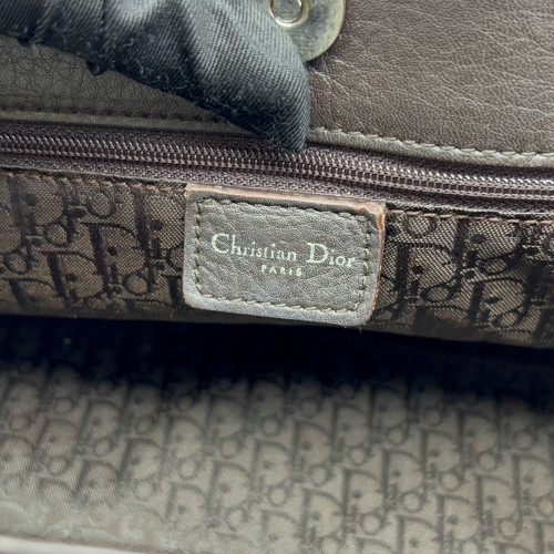 Dior East West Lady Dior Bag Calfskin Dark Brown