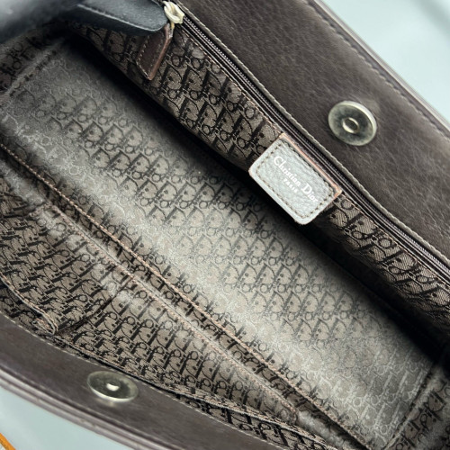 Dior East West Lady Dior Bag Calfskin Dark Brown
