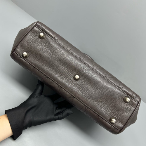 Dior East West Lady Dior Bag Calfskin Dark Brown