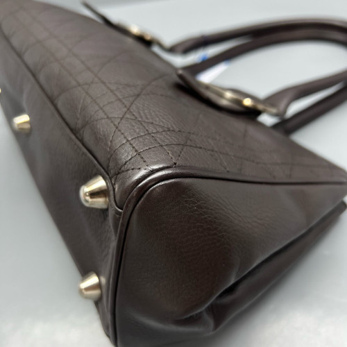 Dior East West Lady Dior Bag Calfskin Dark Brown