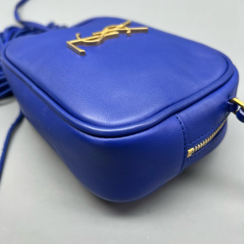 Yves Saint Laurent Tassel Camera Case Calfskin Blue Yves Saint Laurent Tassel Camera Case Calfskin Blue