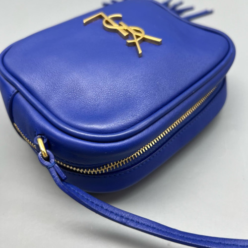 Yves Saint Laurent Tassel Camera Case Calfskin Blue Yves Saint Laurent Tassel Camera Case Calfskin Blue