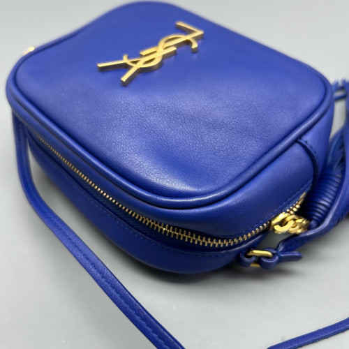 Yves Saint Laurent Tassel Camera Case Calfskin Blue Yves Saint Laurent Tassel Camera Case Calfskin Blue