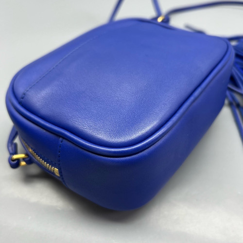 Yves Saint Laurent Tassel Camera Case Calfskin Blue Yves Saint Laurent Tassel Camera Case Calfskin Blue