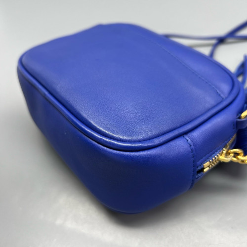 Yves Saint Laurent Tassel Camera Case Calfskin Blue Yves Saint Laurent Tassel Camera Case Calfskin Blue