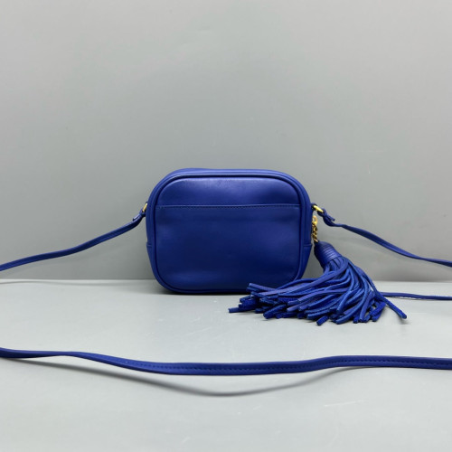 Yves Saint Laurent Tassel Camera Case Calfskin Blue Yves Saint Laurent Tassel Camera Case Calfskin Blue