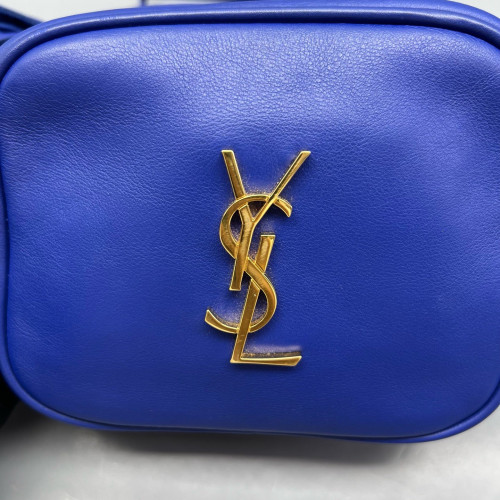 Yves Saint Laurent Tassel Camera Case Calfskin Blue Yves Saint Laurent Tassel Camera Case Calfskin Blue