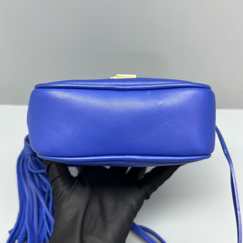 Yves Saint Laurent Tassel Camera Case Calfskin Blue Yves Saint Laurent Tassel Camera Case Calfskin Blue
