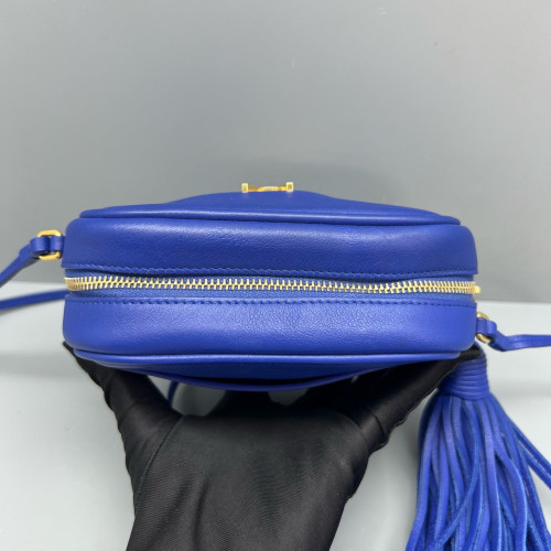 Yves Saint Laurent Tassel Camera Case Calfskin Blue Yves Saint Laurent Tassel Camera Case Calfskin Blue