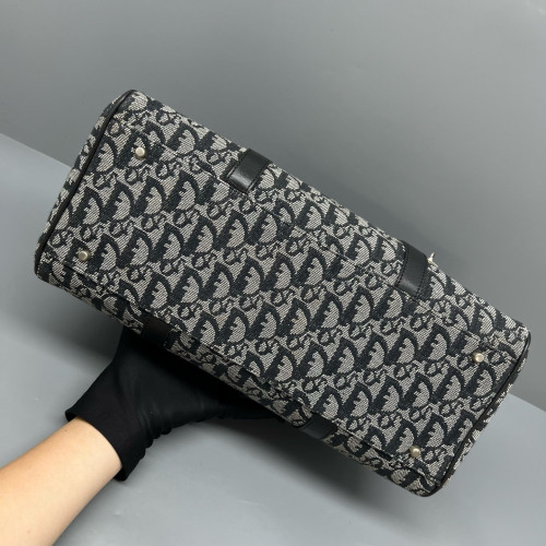 Dior Boston Bag Trotter Black Grey