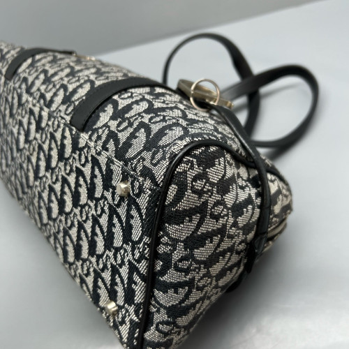 Dior Boston Bag Trotter Black Grey