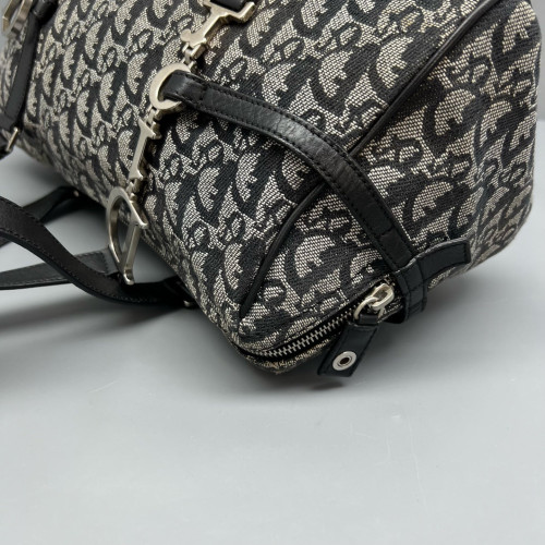 Dior Boston Bag Trotter Black Grey