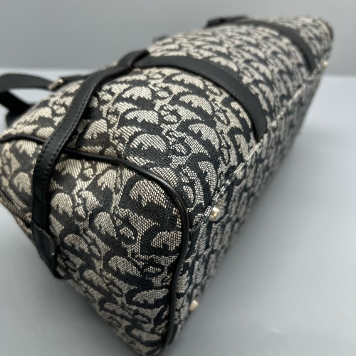 Dior Boston Bag Trotter Black Grey