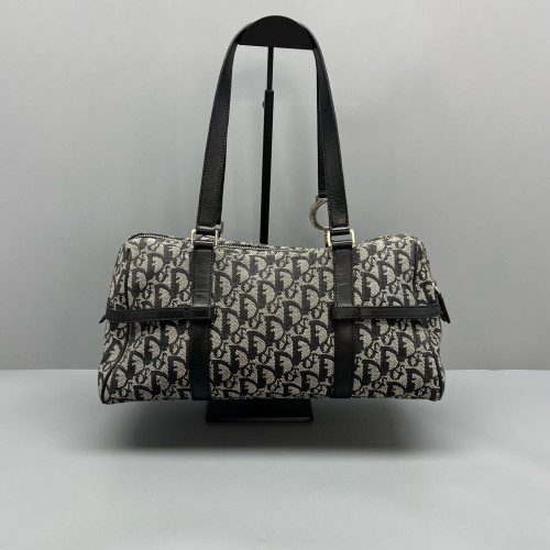 Dior Boston Bag Trotter Black Grey