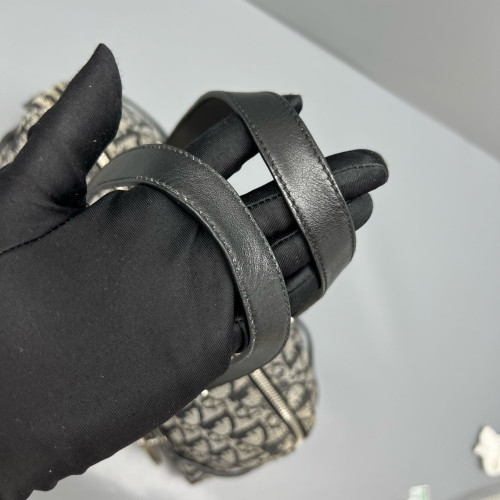 Dior Boston Bag Trotter Black Grey