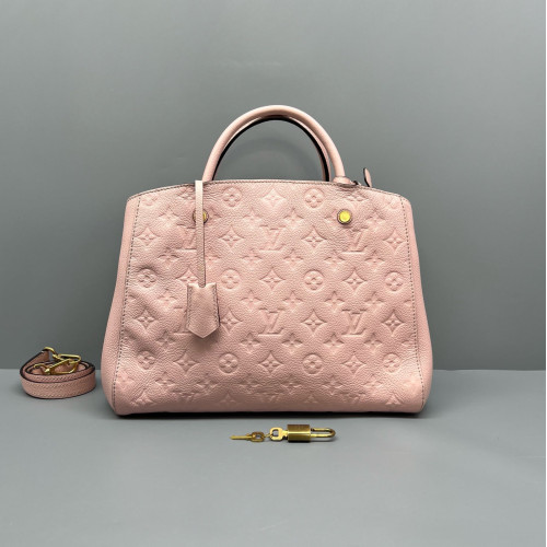Louis Vuitton Montaigne MM Monogram Empreinte Pink