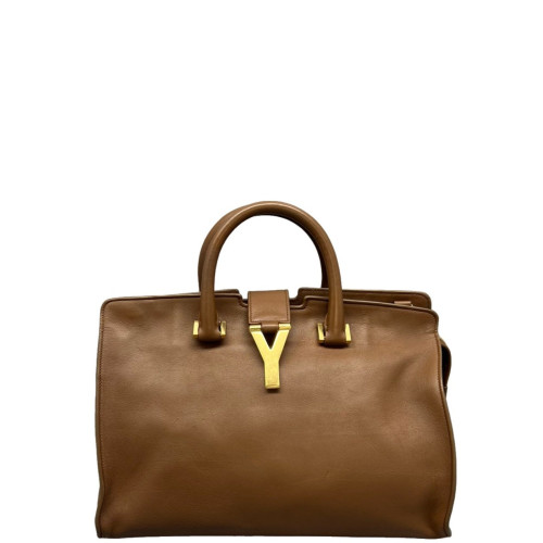 Yves Saint Laurent Small Cabas Chyc Calfskin Brown