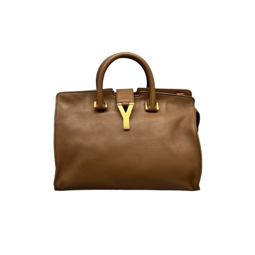 Yves Saint Laurent Small Cabas Chyc Calfskin Brown